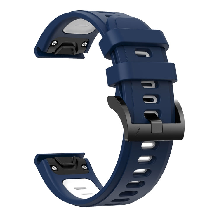 For Garmin Instinct 22mm Two-Color Sports Silicone Watch Band