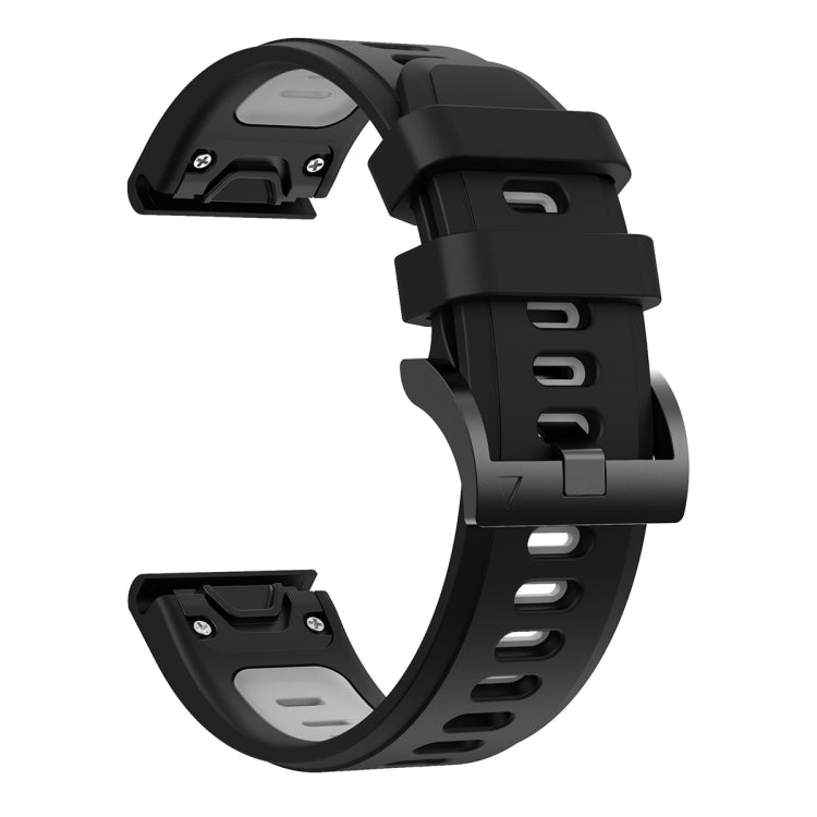 For Garmin Instinct 22mm Two-Color Sports Silicone Watch Band