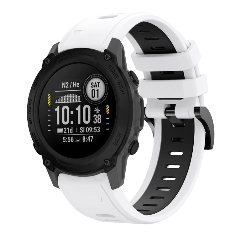 For Garmin Descent G1 22mm Two-Color Sports Silicone Watch Band