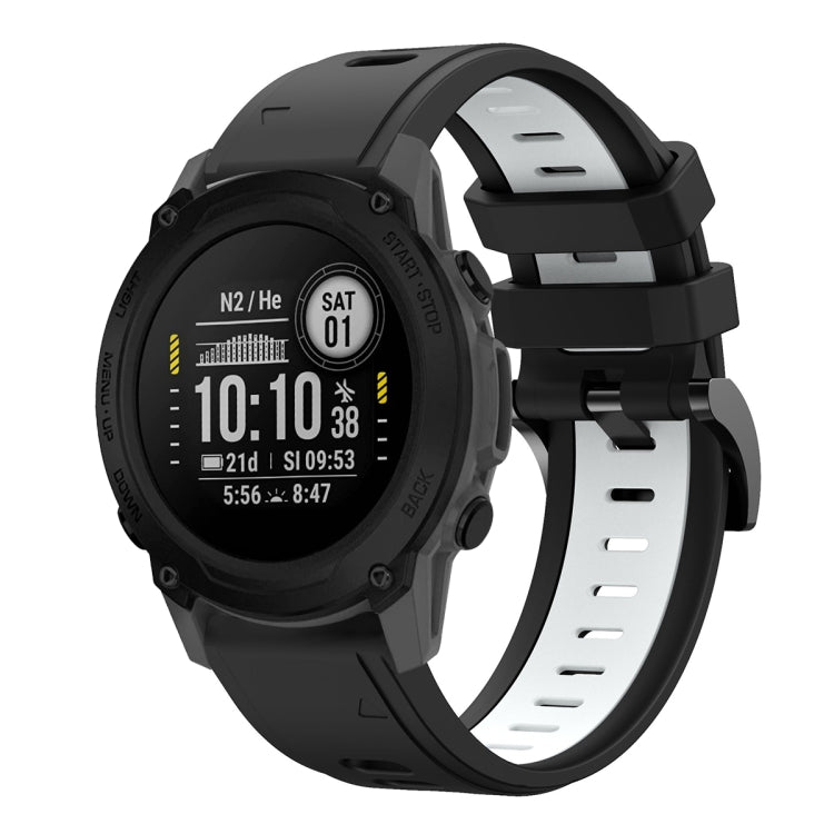 For Garmin Descent G1 22mm Two-Color Sports Silicone Watch Band