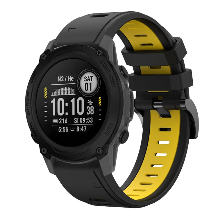 For Garmin Descent G1 22mm Two-Color Sports Silicone Watch Band
