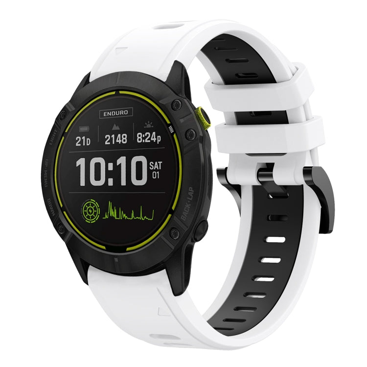 For Garmin Enduro 26mm Two-Color Sports Silicone Watch Band