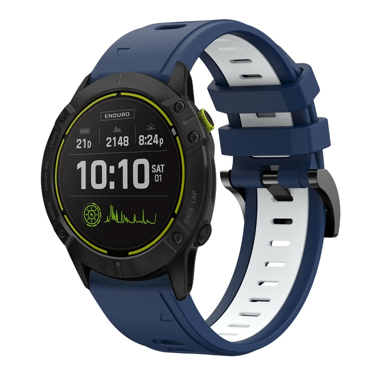 For Garmin Enduro 26mm Two-Color Sports Silicone Watch Band