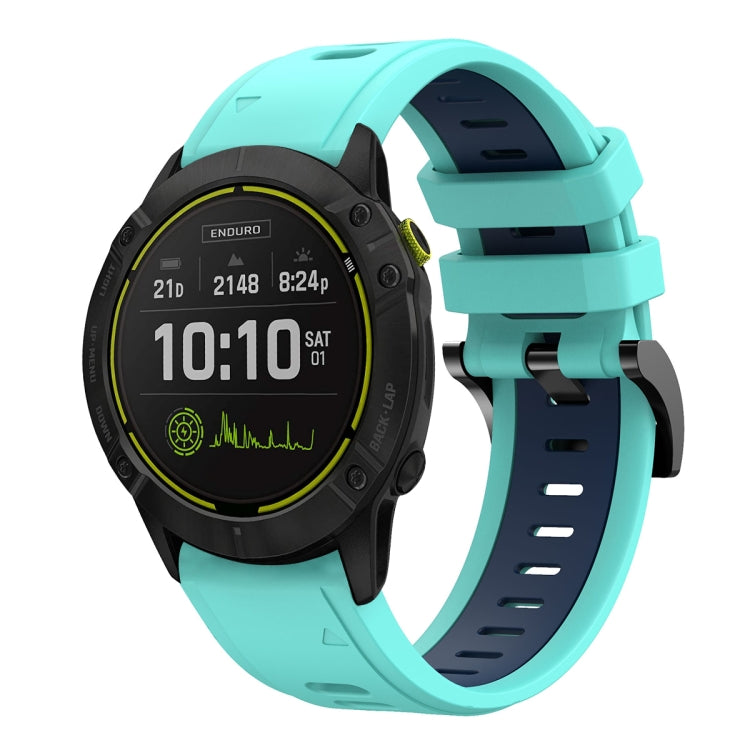 For Garmin Enduro 26mm Two-Color Sports Silicone Watch Band