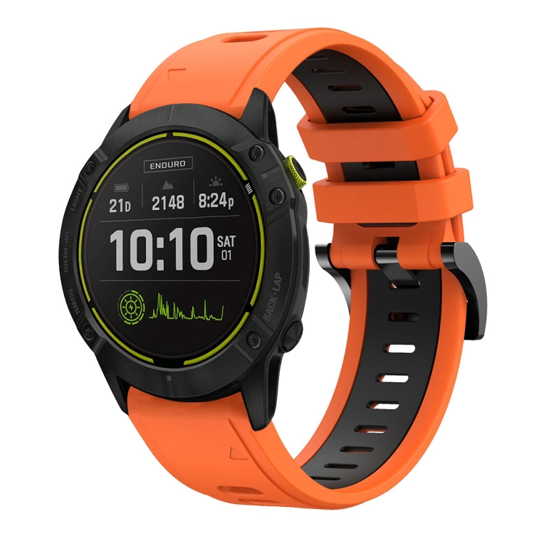 For Garmin Enduro 26mm Two-Color Sports Silicone Watch Band