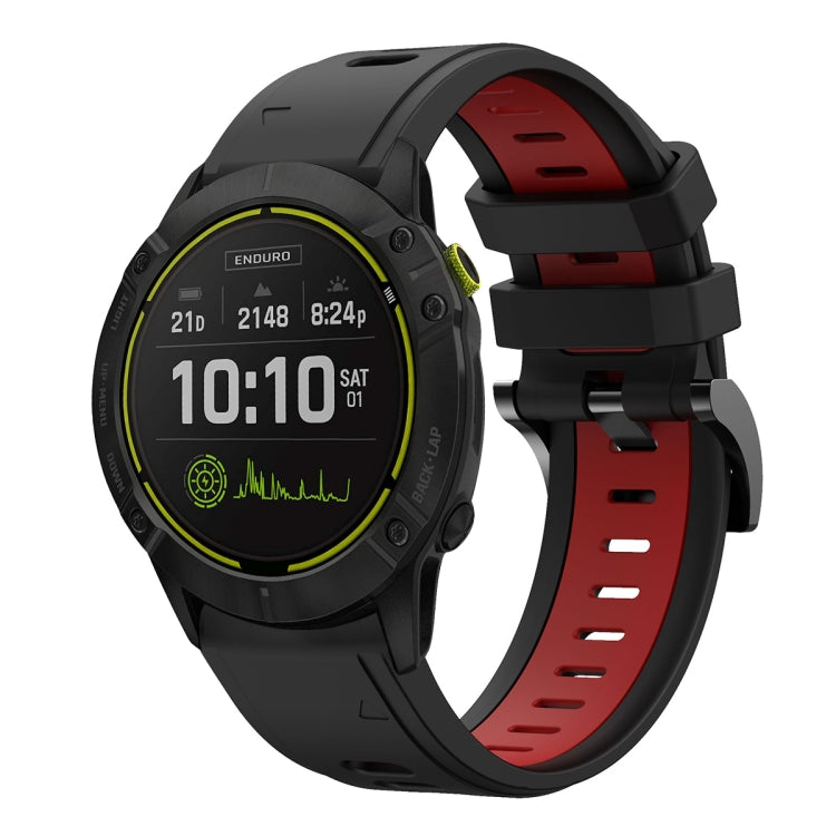 For Garmin Enduro 26mm Two-Color Sports Silicone Watch Band