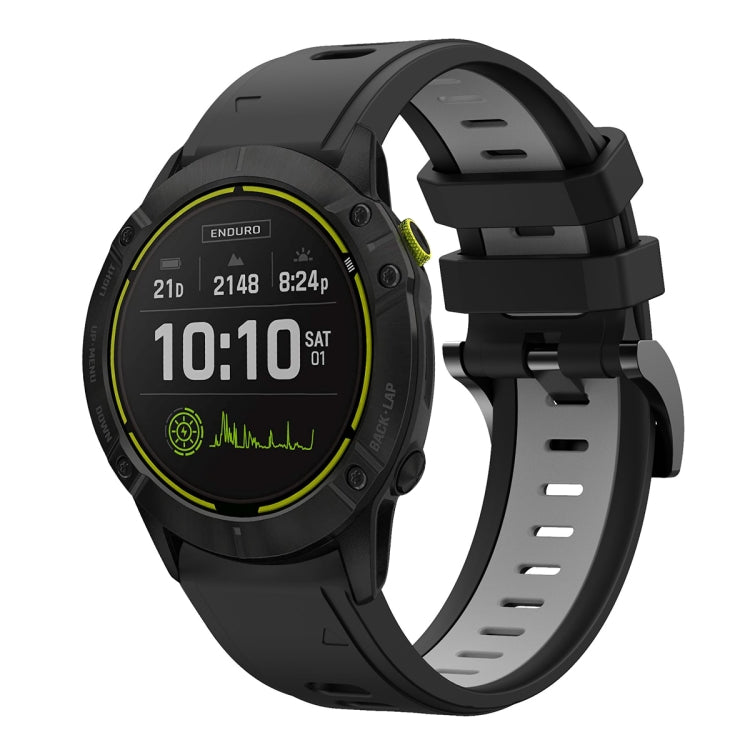 For Garmin Enduro 26mm Two-Color Sports Silicone Watch Band
