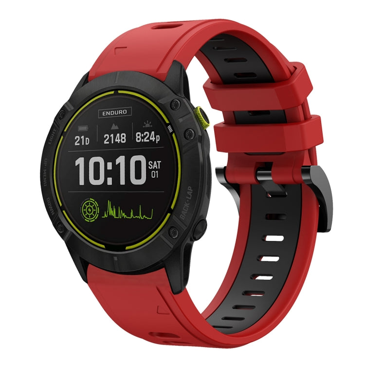 For Garmin Enduro 26mm Two-Color Sports Silicone Watch Band