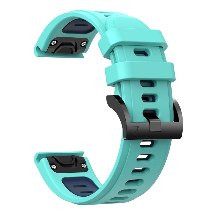 For Garmin Fenix 3 HR 26mm Two-Color Sports Silicone Watch Band