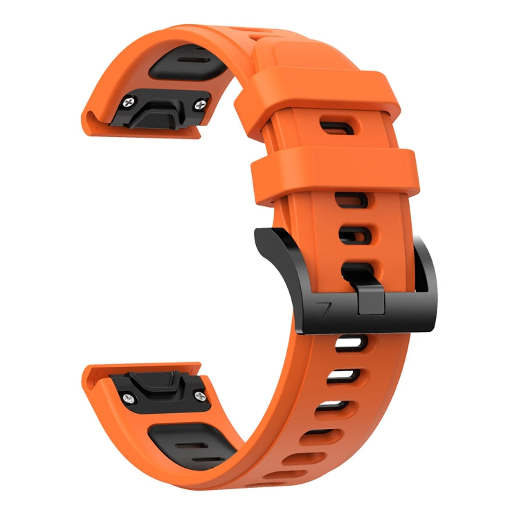 For Garmin Fenix 3 HR 26mm Two-Color Sports Silicone Watch Band