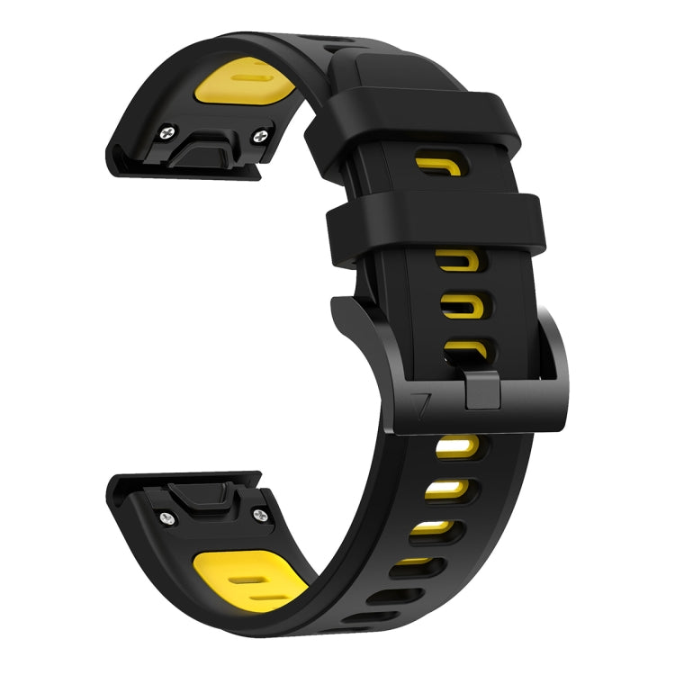 For Garmin Fenix 3 HR 26mm Two-Color Sports Silicone Watch Band