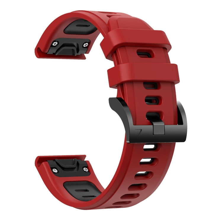 For Garmin Fenix 3 HR 26mm Two-Color Sports Silicone Watch Band