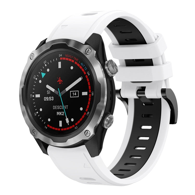 For Garmin Descent MK 2 26mm Two-Color Sports Silicone Watch Band