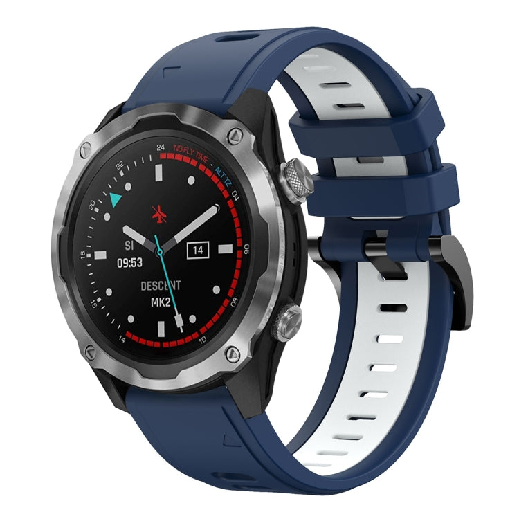 For Garmin Descent MK 2 26mm Two-Color Sports Silicone Watch Band