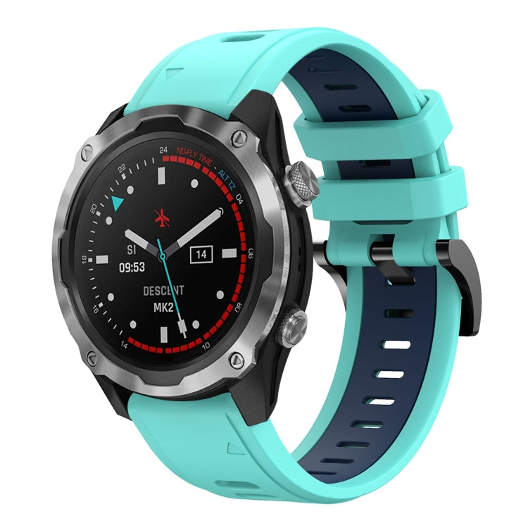 For Garmin Descent MK 2 26mm Two-Color Sports Silicone Watch Band