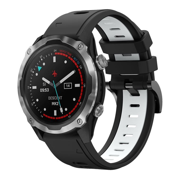 For Garmin Descent MK 2 26mm Two-Color Sports Silicone Watch Band