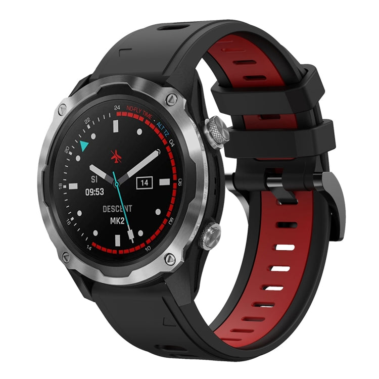 For Garmin Descent MK 2 26mm Two-Color Sports Silicone Watch Band
