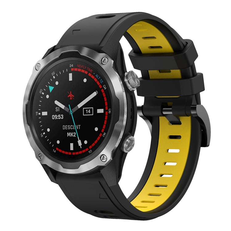 For Garmin Descent MK 2 26mm Two-Color Sports Silicone Watch Band