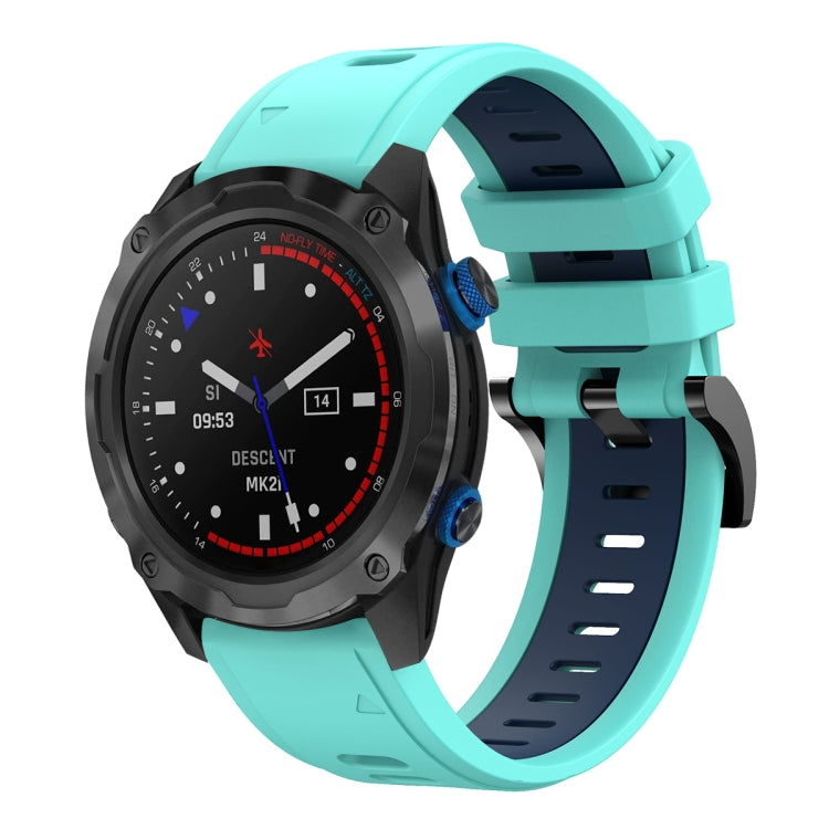 For Garmin Descent MK 2i 26mm Two-Color Sports Silicone Watch Band
