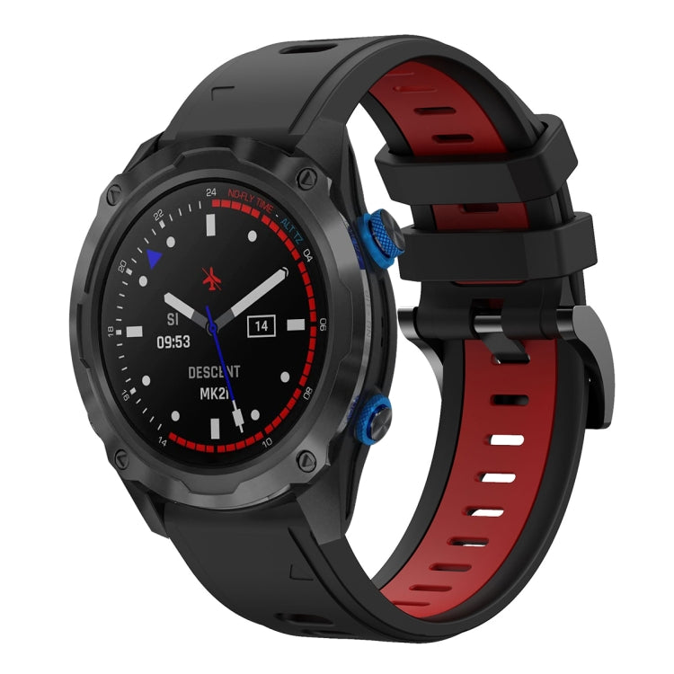 For Garmin Descent MK 2i 26mm Two-Color Sports Silicone Watch Band