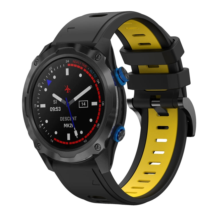For Garmin Descent MK 2i 26mm Two-Color Sports Silicone Watch Band
