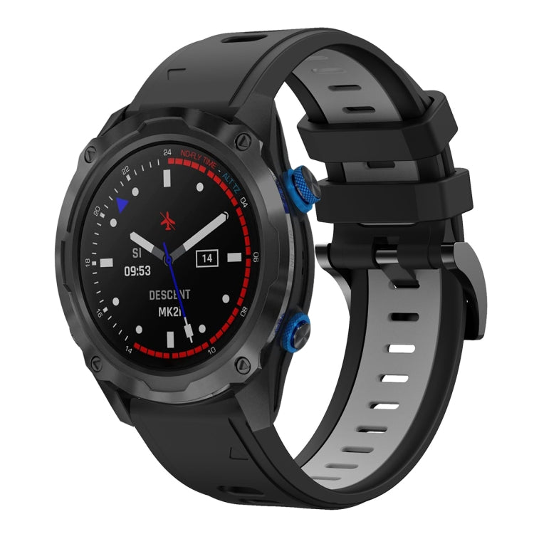 For Garmin Descent MK 2i 26mm Two-Color Sports Silicone Watch Band