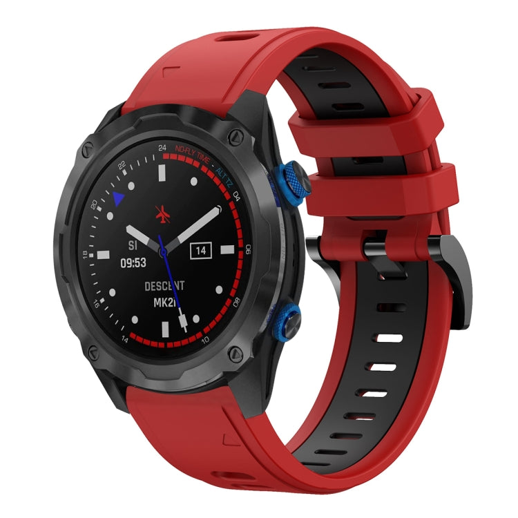 For Garmin Descent MK 2i 26mm Two-Color Sports Silicone Watch Band
