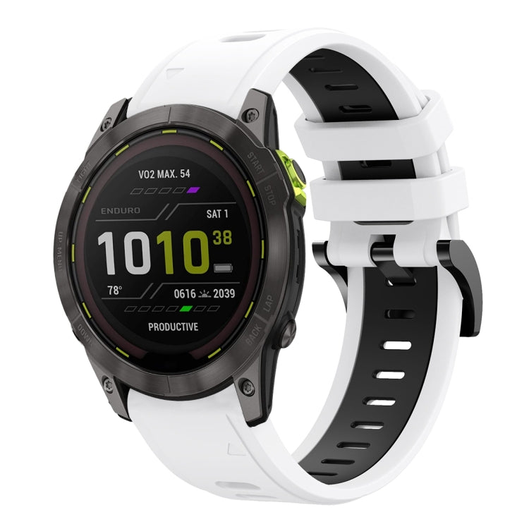 For Garmin Enduro 2 26mm Two-Color Sports Silicone Watch Band