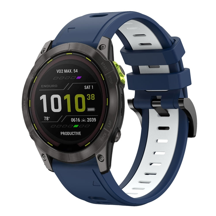 For Garmin Enduro 2 26mm Two-Color Sports Silicone Watch Band