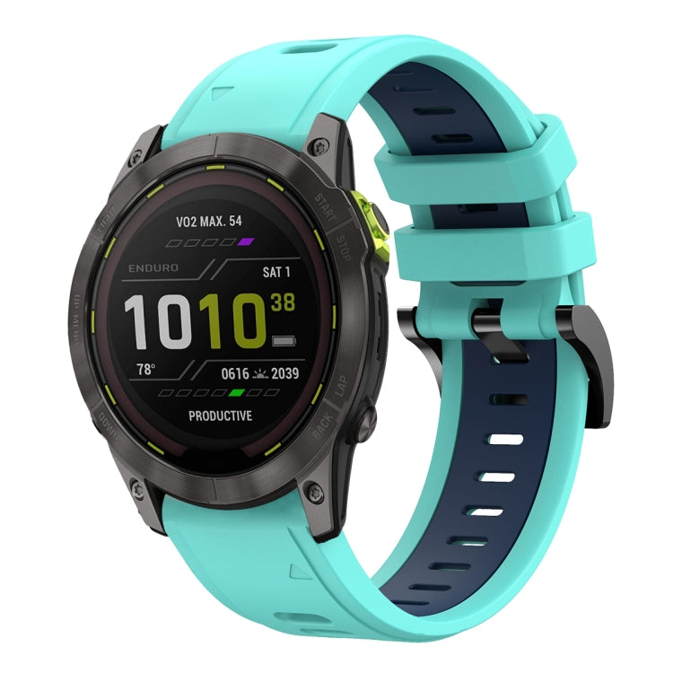For Garmin Enduro 2 26mm Two-Color Sports Silicone Watch Band