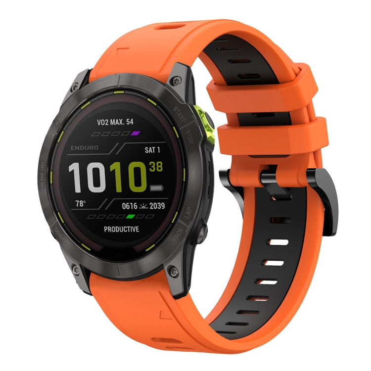 For Garmin Enduro 2 26mm Two-Color Sports Silicone Watch Band