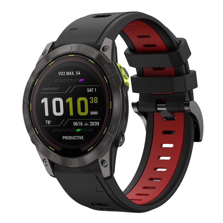 For Garmin Enduro 2 26mm Two-Color Sports Silicone Watch Band