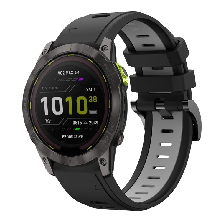 For Garmin Enduro 2 26mm Two-Color Sports Silicone Watch Band