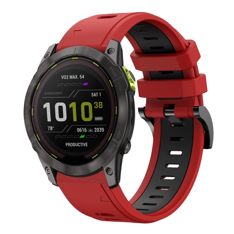 For Garmin Enduro 2 26mm Two-Color Sports Silicone Watch Band