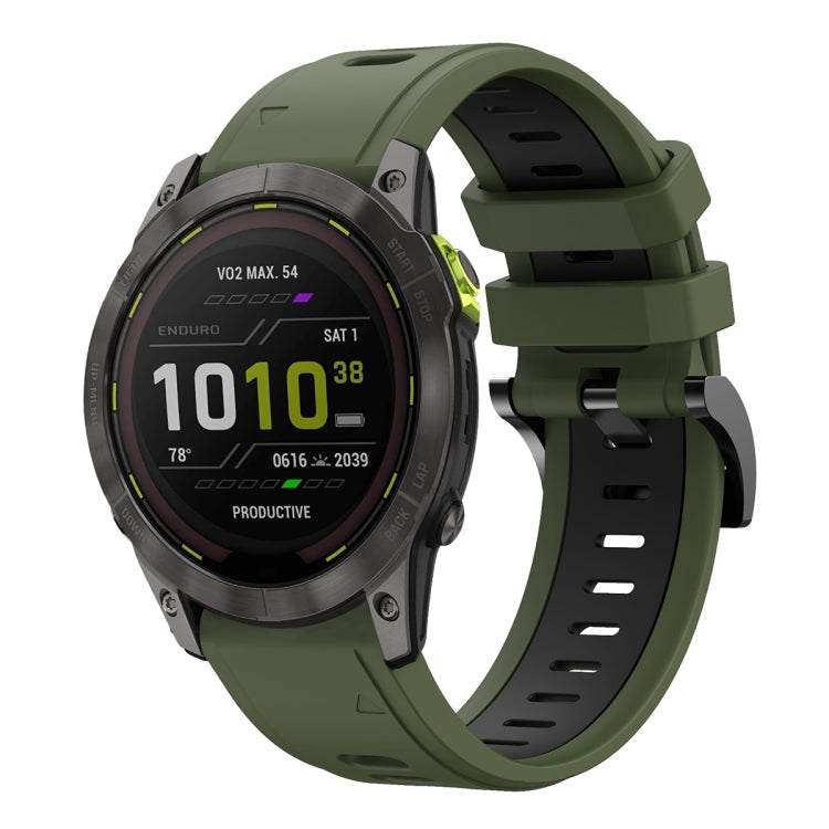 For Garmin Enduro 2 26mm Two-Color Sports Silicone Watch Band