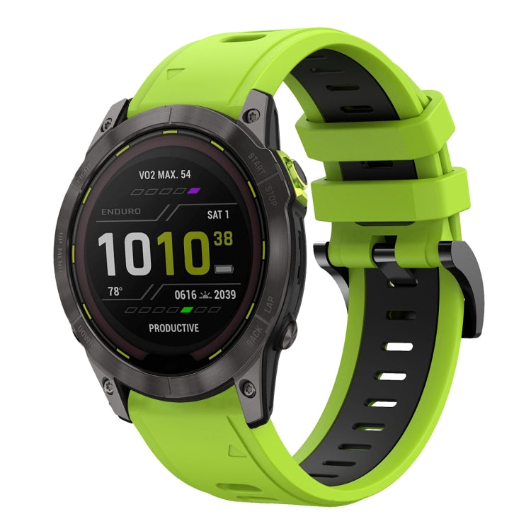 For Garmin Enduro 2 26mm Two-Color Sports Silicone Watch Band