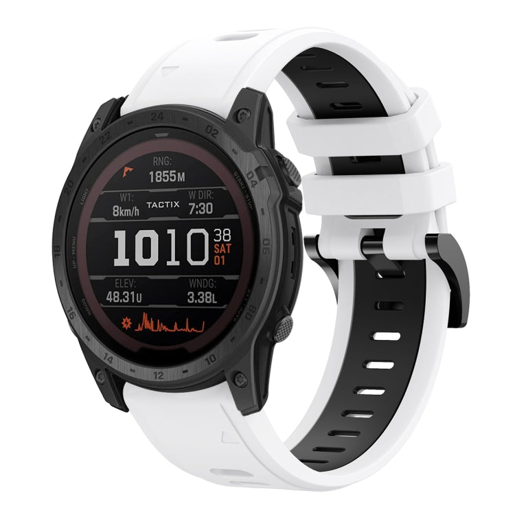 For Garmin TACTIX 7 / 7Pro 26mm Two-Color Sports Silicone Watch Band