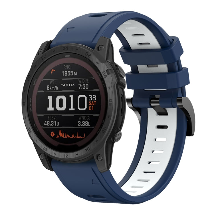 For Garmin TACTIX 7 / 7Pro 26mm Two-Color Sports Silicone Watch Band