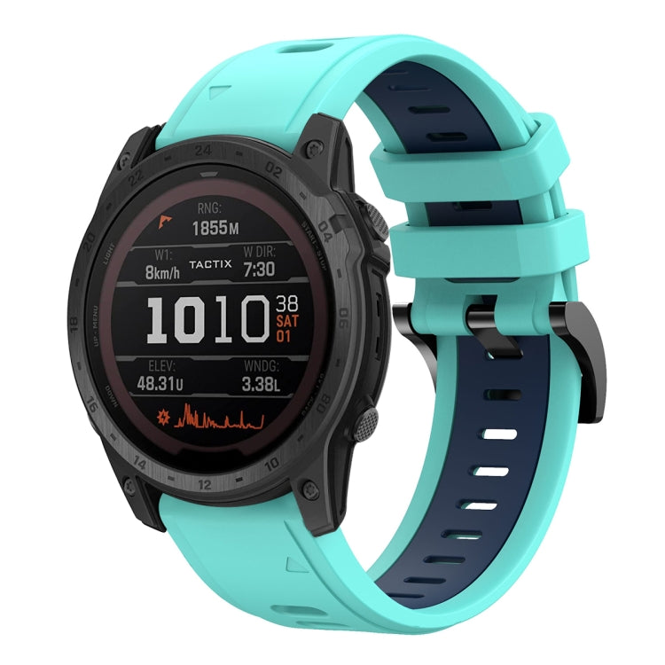 For Garmin TACTIX 7 / 7Pro 26mm Two-Color Sports Silicone Watch Band