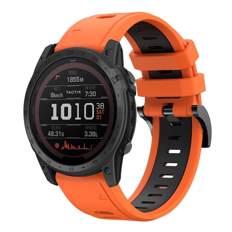 For Garmin TACTIX 7 / 7Pro 26mm Two-Color Sports Silicone Watch Band