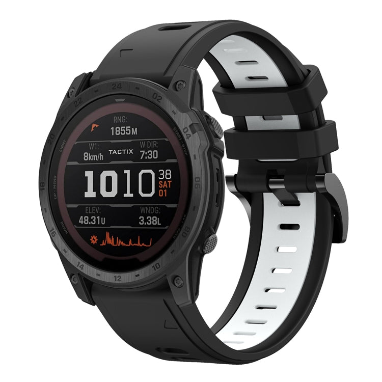 For Garmin TACTIX 7 / 7Pro 26mm Two-Color Sports Silicone Watch Band