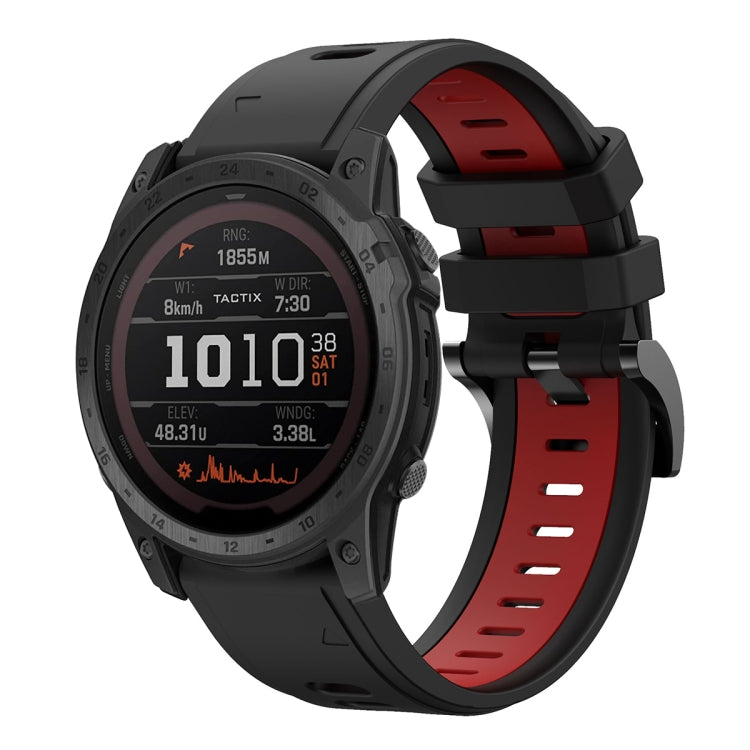 For Garmin TACTIX 7 / 7Pro 26mm Two-Color Sports Silicone Watch Band