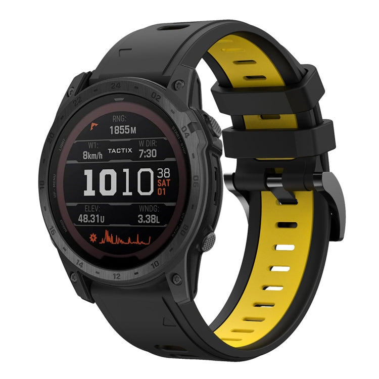 For Garmin TACTIX 7 / 7Pro 26mm Two-Color Sports Silicone Watch Band
