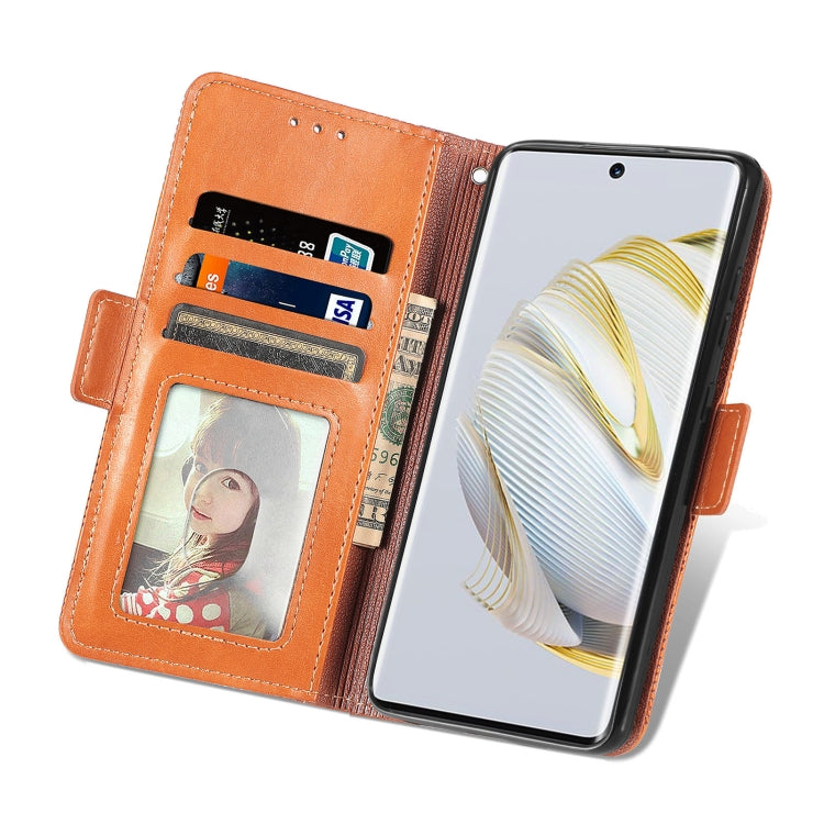 For Huawei Nova 10 Grid Leather Flip Phone Case