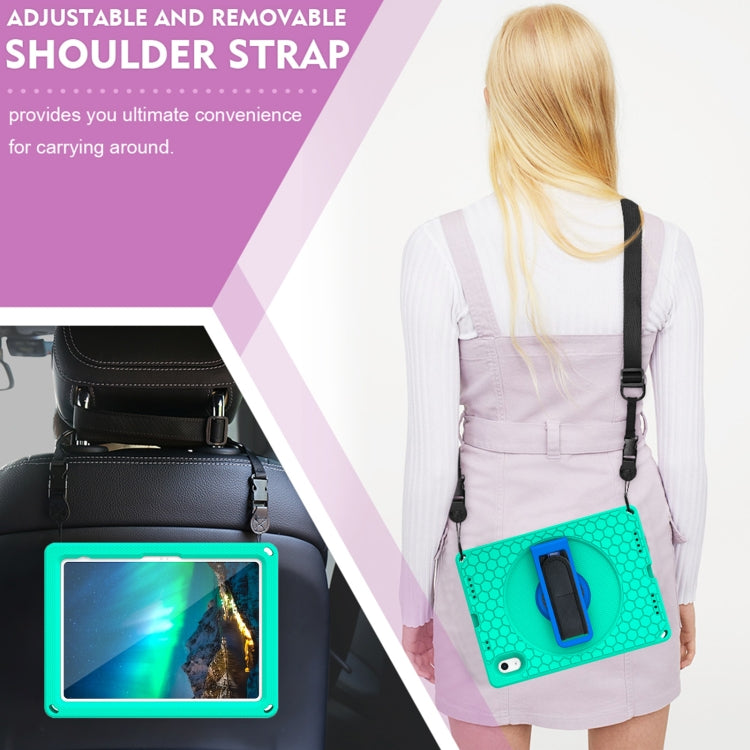 For iPad 10th Gen 10.9 2022 360 Rotation Stand EVA Hard PC Tablet Case with Strap