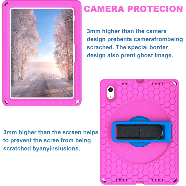 For iPad 10th Gen 10.9 2022 360 Rotation Stand EVA Hard PC Tablet Case with Strap