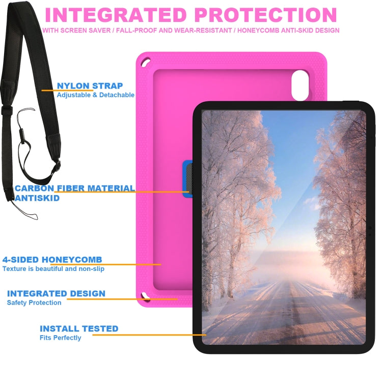 For iPad 10th Gen 10.9 2022 360 Rotation Stand EVA Hard PC Tablet Case with Strap