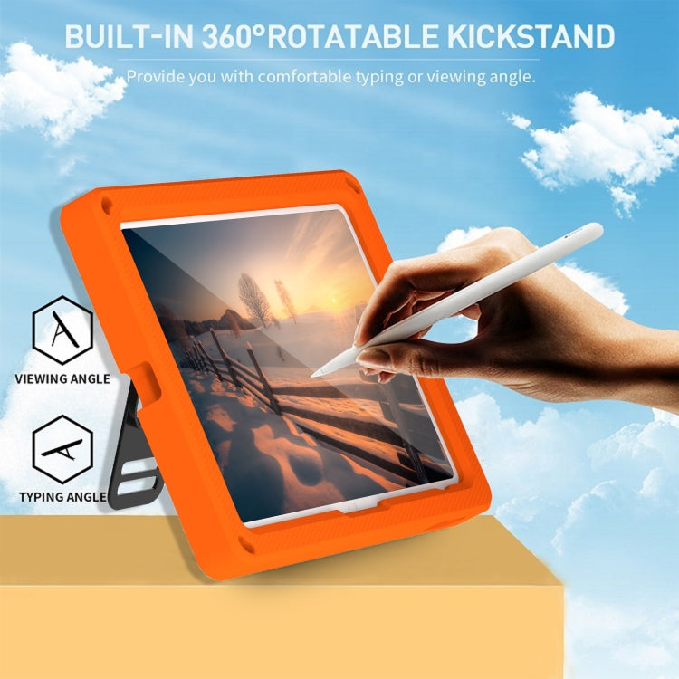 For iPad 10th Gen 10.9 2022 360 Rotation Stand EVA Hard PC Tablet Case with Strap