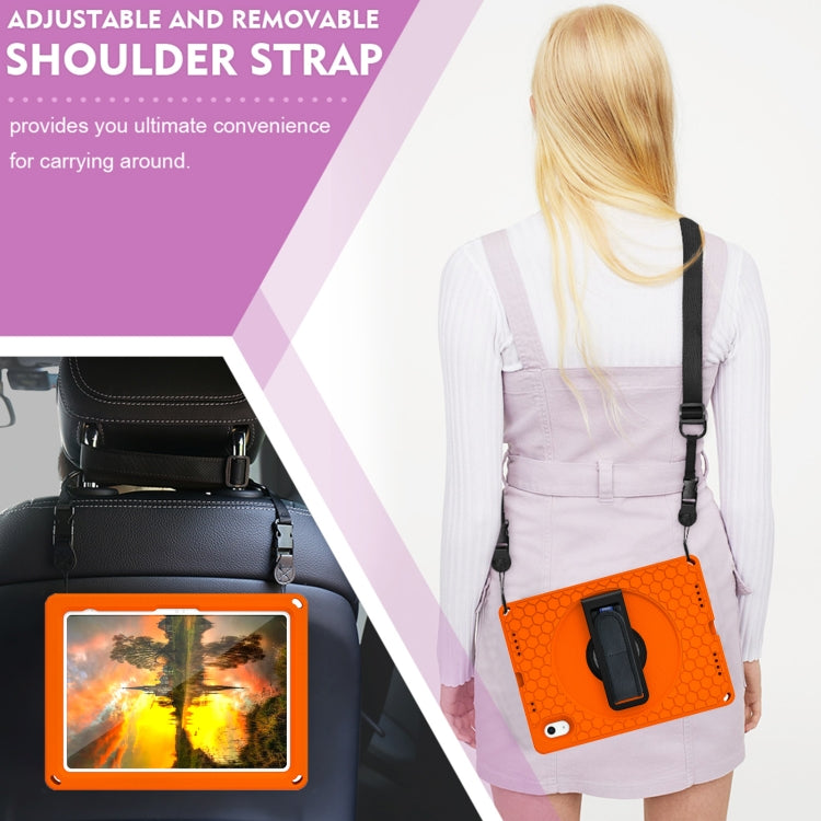For iPad 10th Gen 10.9 2022 360 Rotation Stand EVA Hard PC Tablet Case with Strap