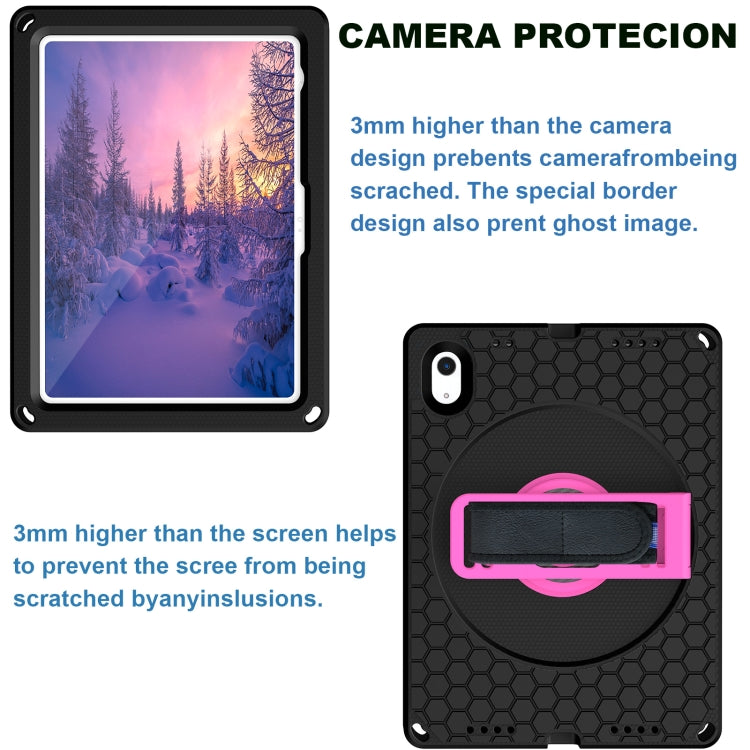 For iPad 10th Gen 10.9 2022 360 Rotation Stand EVA Hard PC Tablet Case with Strap